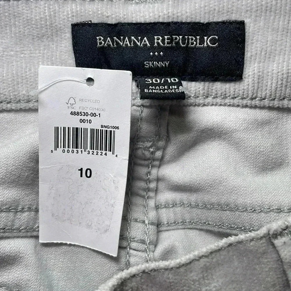 Banana Republic silver skinny cords sz 10 - Picture 4 of 10